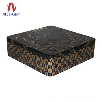 Custom Printed Approved Food Grade Metal Mooncake Tin Box Packaging